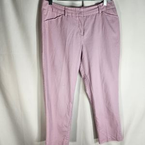Larry Levine Purple Straight Leg Cropped Pants Size 10